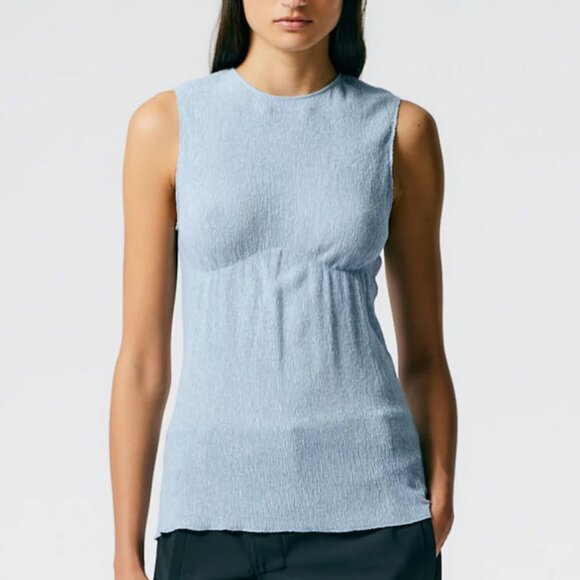 Tibi Tops - ISO! Tibi Sage Crinkle Lyocell Tank